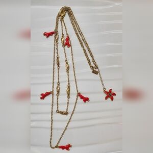Lilly Pulitzer Coral Charm And Mollusk Necklace